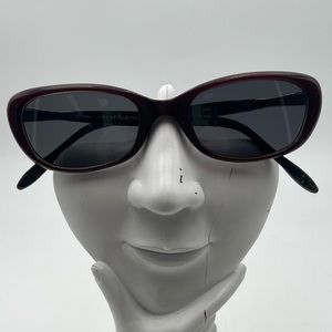 Morgenthal Frederic Delia Burgundy Oval Cat-eye Sunglasses Frames